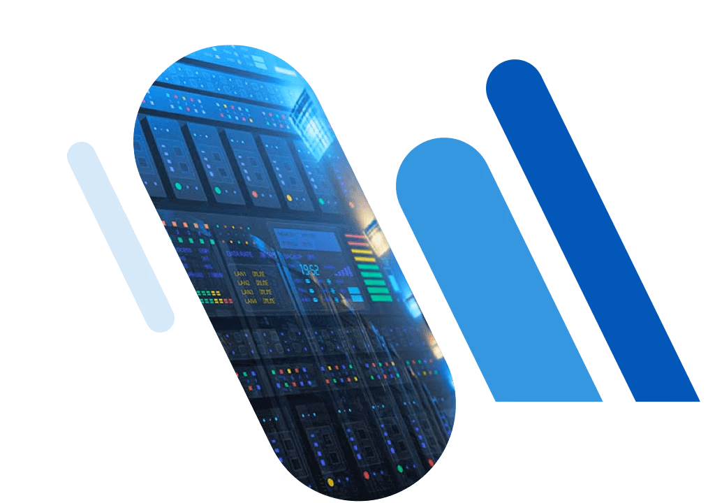 Close-up of server harware