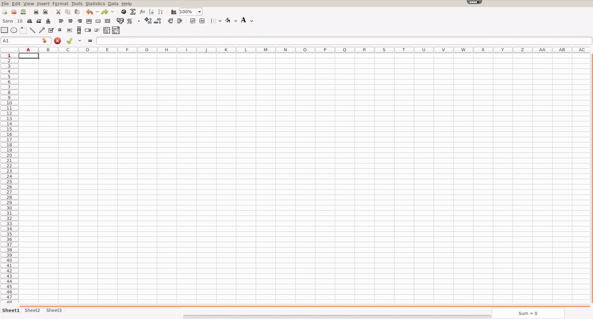 Screenshot Gumeric spreadsheets