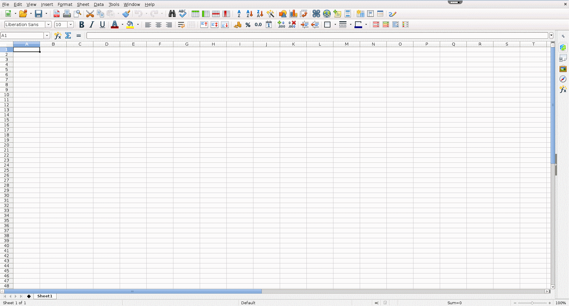 Screenshot LibreOffice Calc