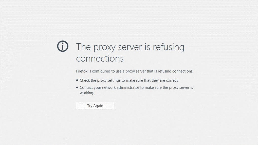 Proxy connection refused