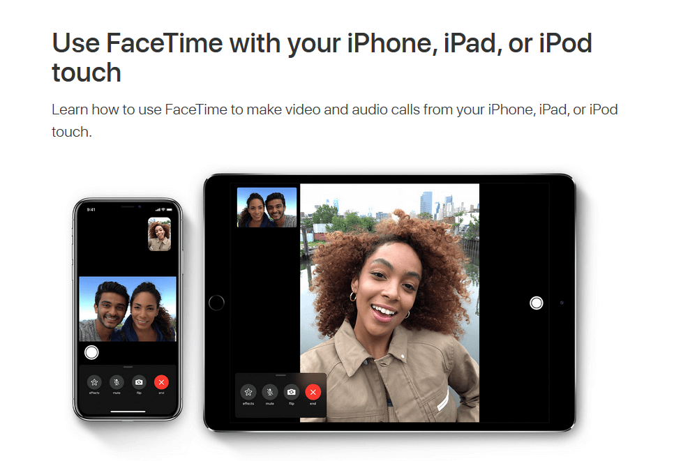 FaceTime website from Apple