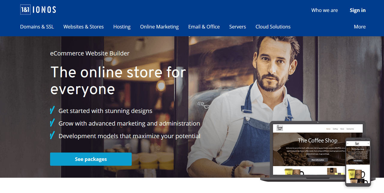 IONOS MyWebsite eCommerce: Overview