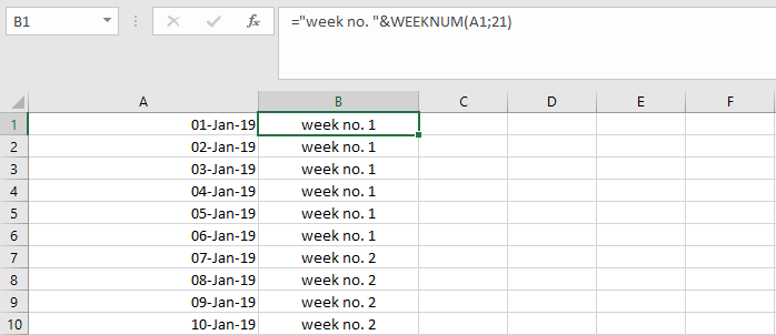 excel week number formula excel week number formula