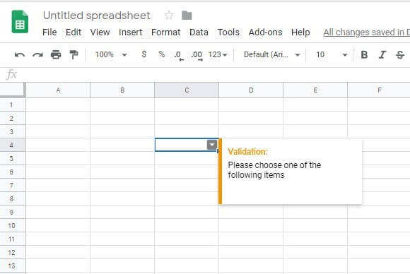 Google Sheets: drop-down lists - IONOS