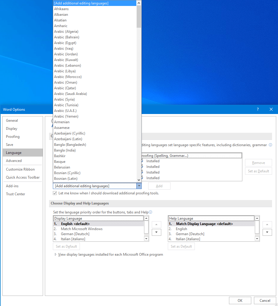 how to change word settings to british english how to change word settings to british english
