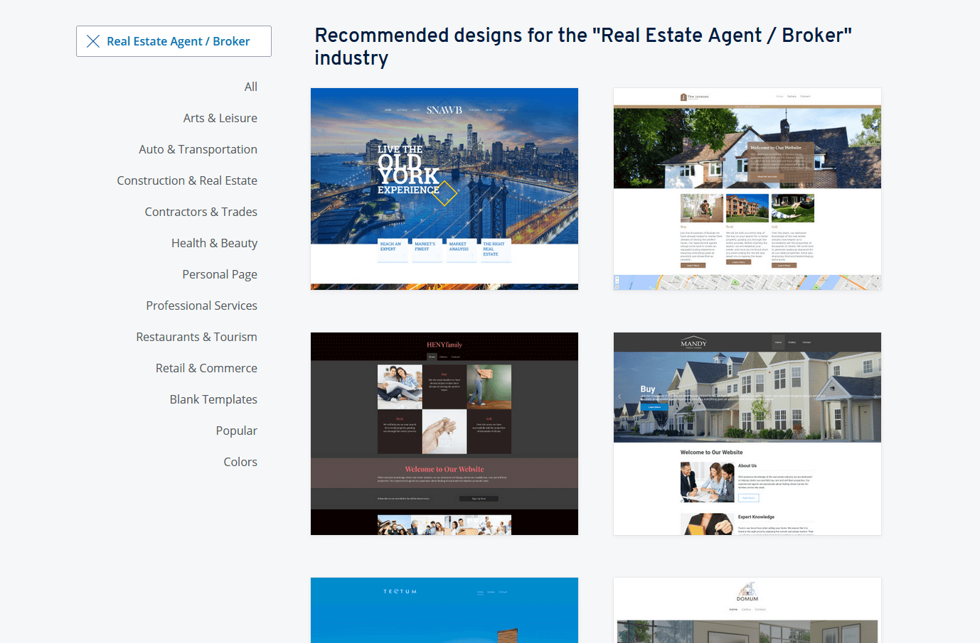 IONOS design templates: Selection of suggestions for the real estate industry