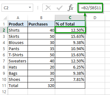 calculate percentages