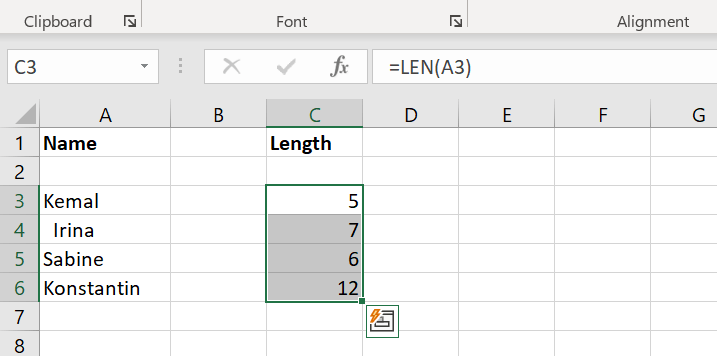 How to Count Characters in Excel?