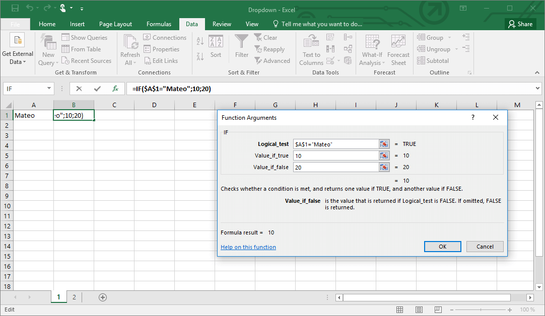 Excel Drop Down List Example Printable Forms Free Online