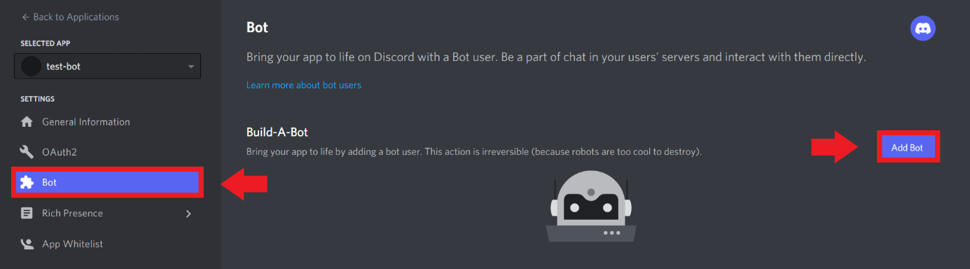 Creating a Discord bot and getting the Token