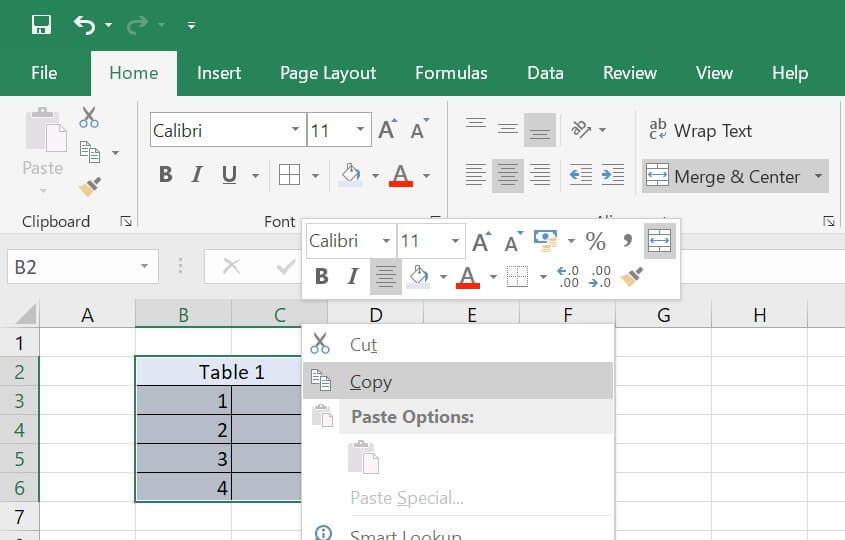 keyboard shortcut for paste special excel mac