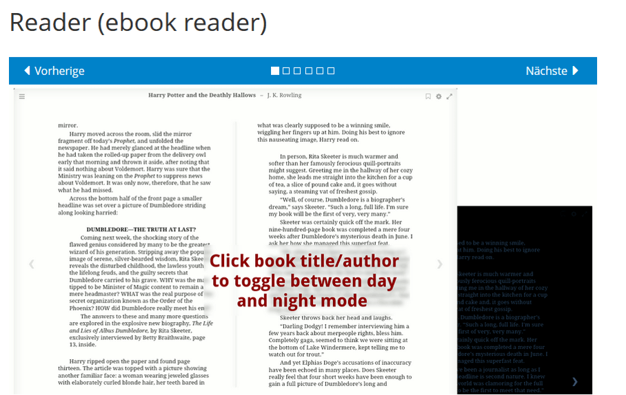 Screenshot of the Reader app on Nextcloud’s website