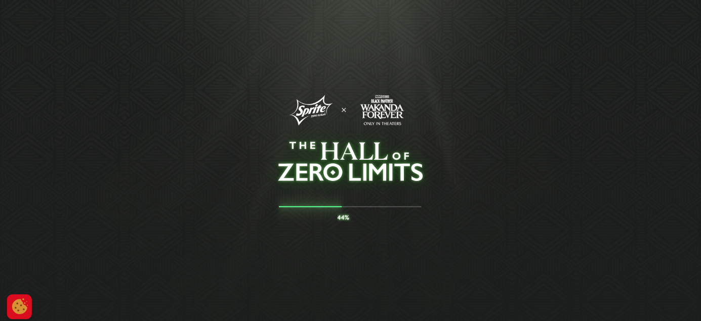 Screenshot of a progress indicator from the Sprite webpage ‘The Hall of Zero Limits’