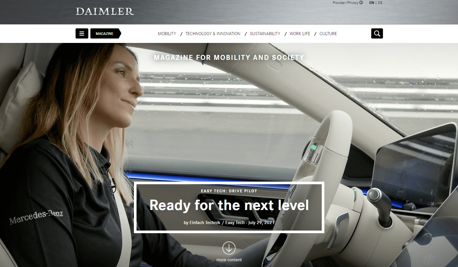 WordPress blog: Daimler example