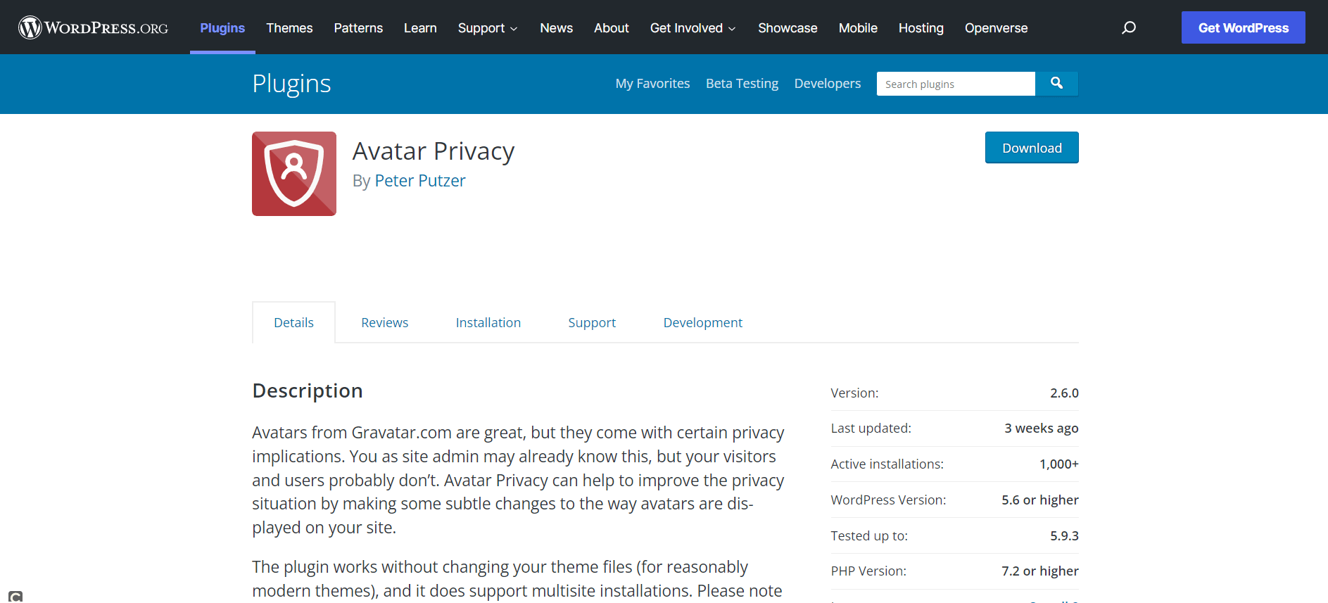 Avatar Privacy website