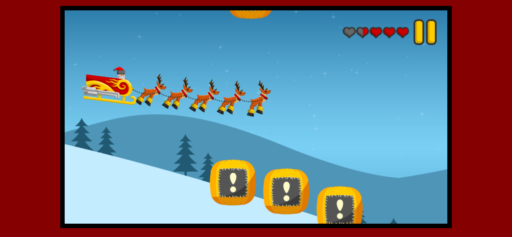 Screenshot of the minigame Game Christmas Furious