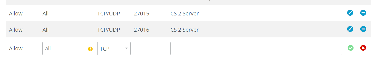 IONOS Customer Account: CS2 Server Port Sharing