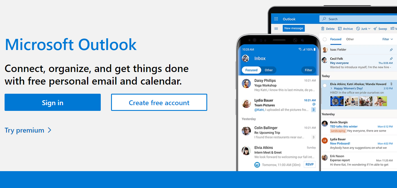 Microsoft Outlook Personal Email and Calendar