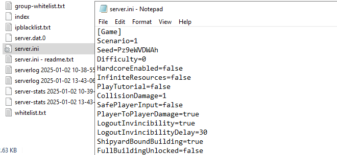 Avorion: server.ini Image: Avorion: server.ini