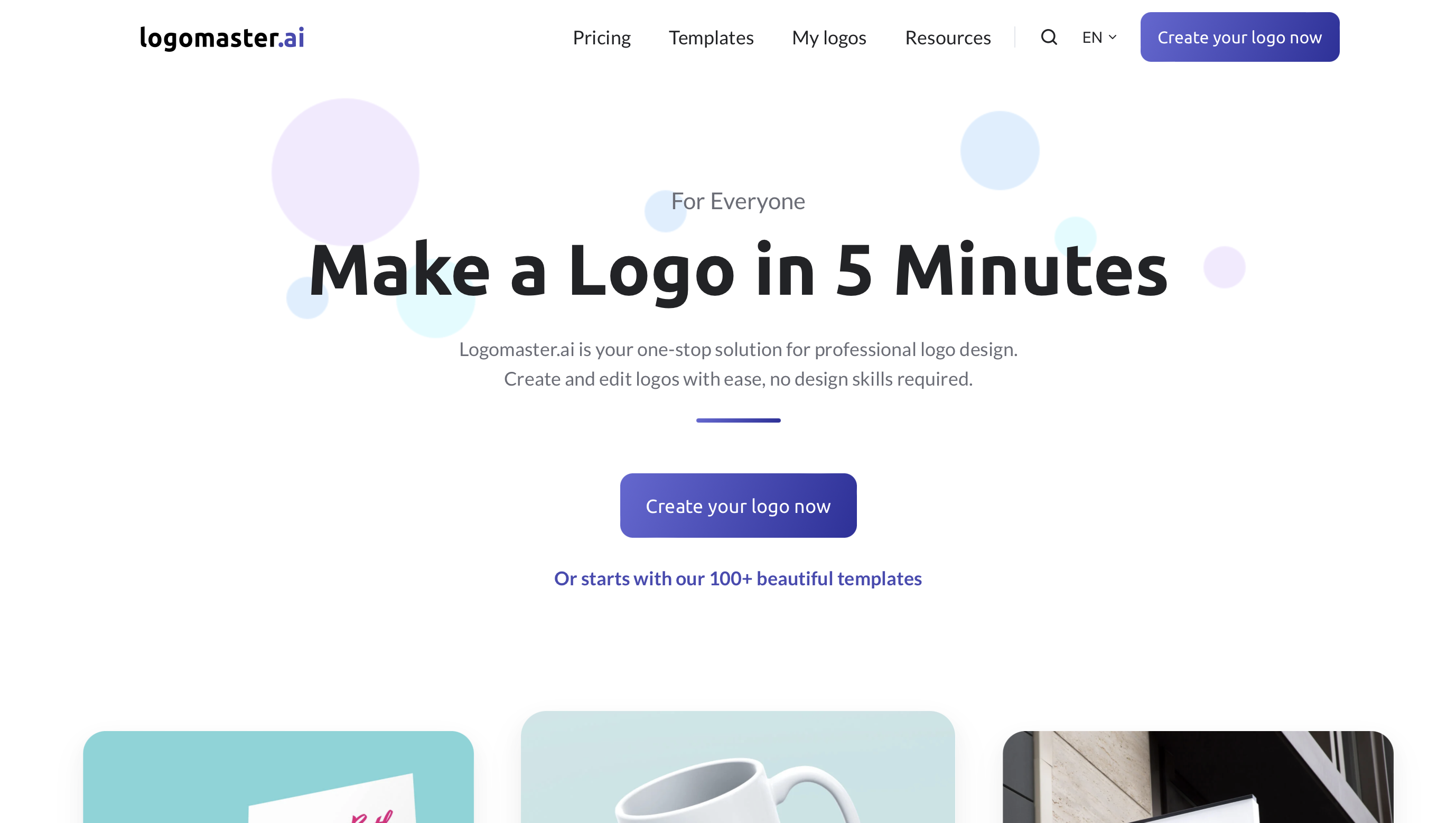 Screenshot of Logomaster website Image: Screenshot of Logomaster website
