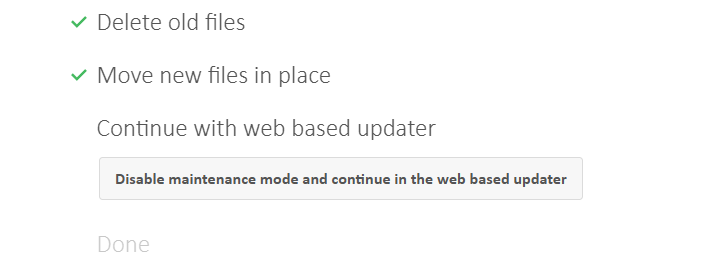 Nextcloud updater during an update Image: Nextcloud updater during an update