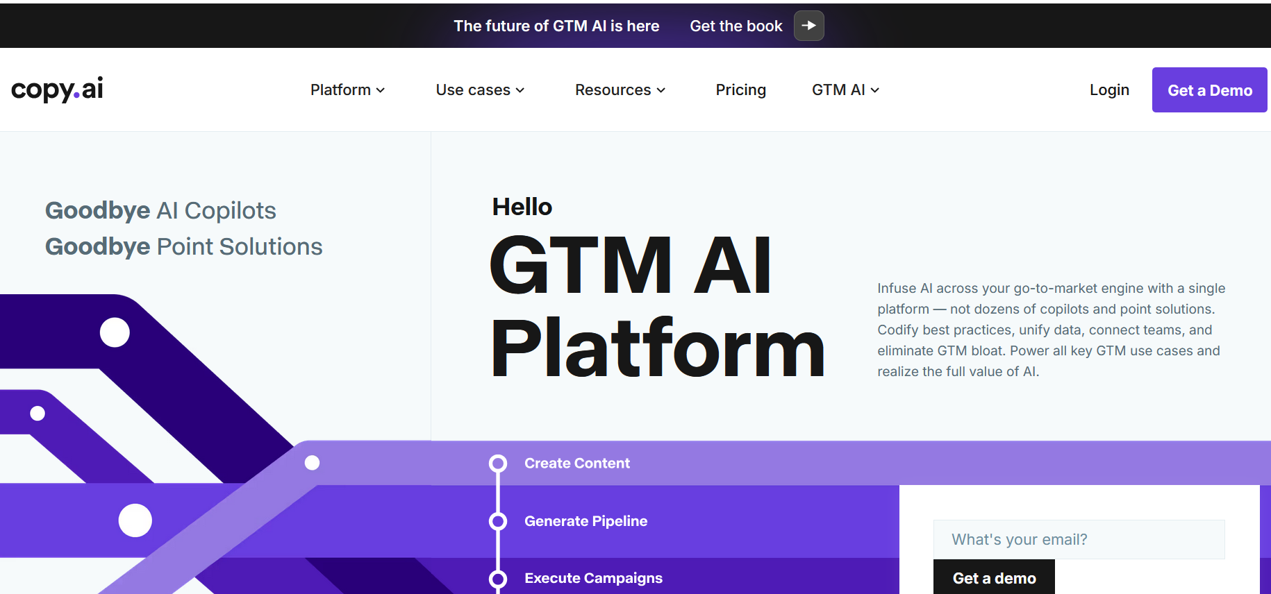 Screenshot of Copy.ai website Image: Screenshot of Copy.ai website