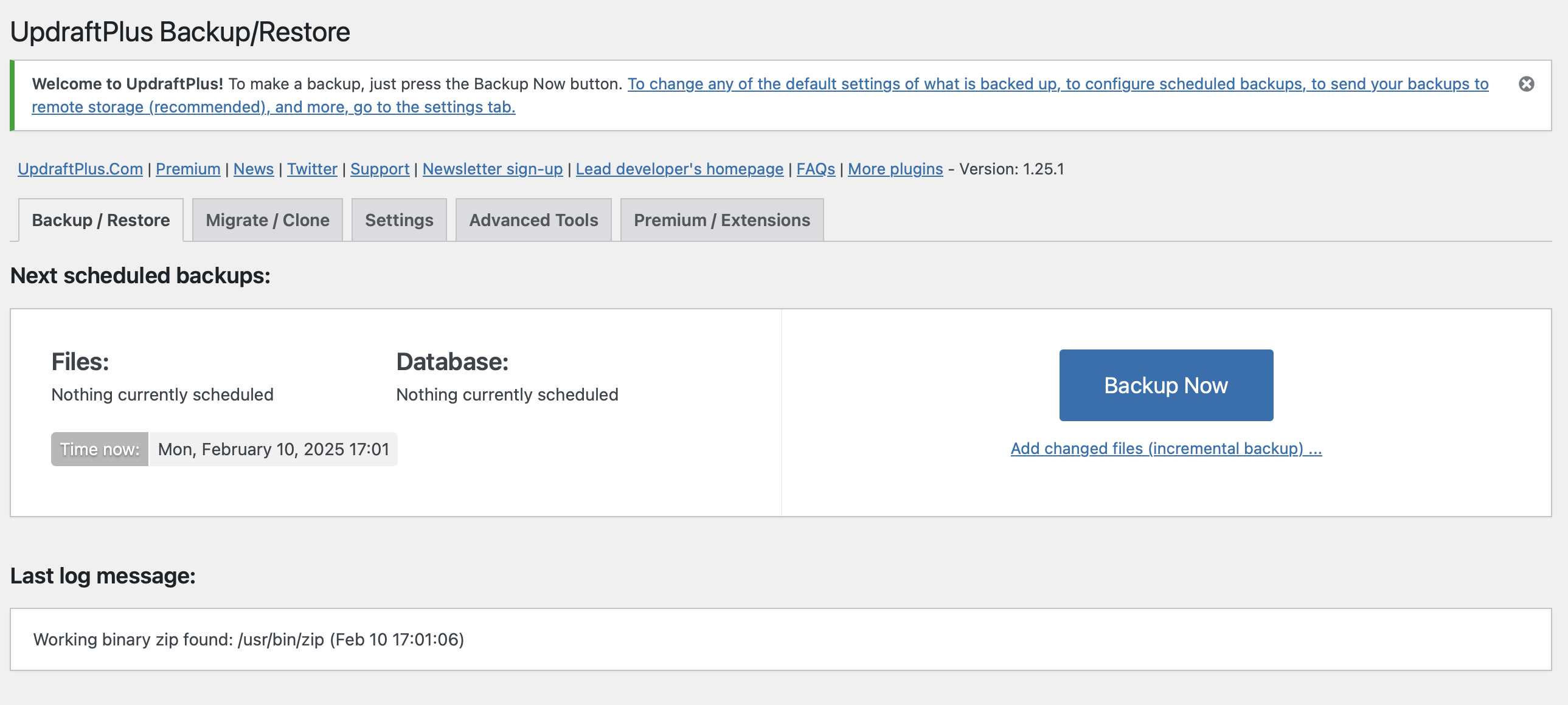 UpdraftPlus screenshot Image: UpdraftPlus screenshot