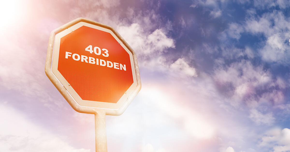 Http Error: 403 Forbidden - Productive Shop