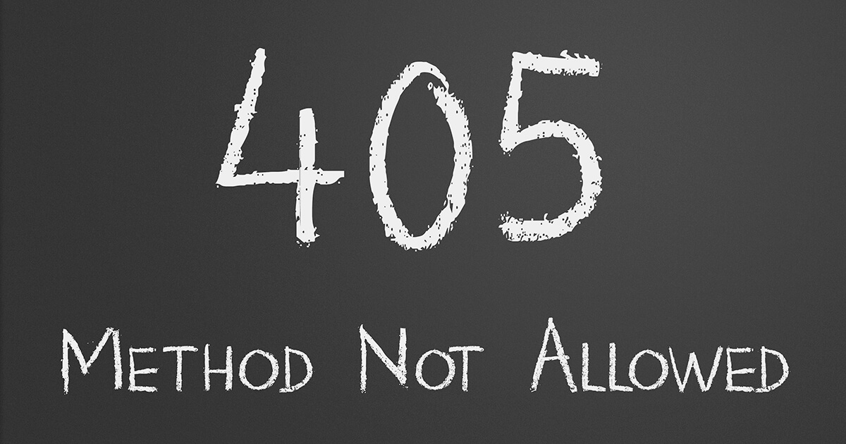 http code 405 not allowed