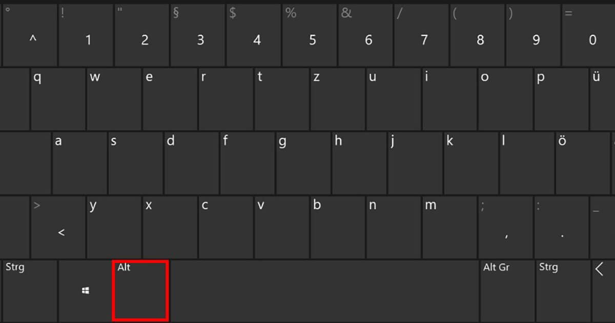 Alt key: basics and important key combinations