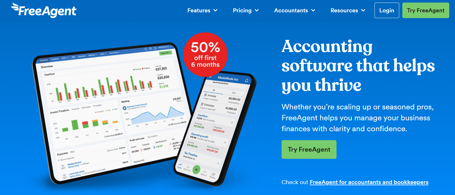 FreeAgent website Image: FreeAgent website