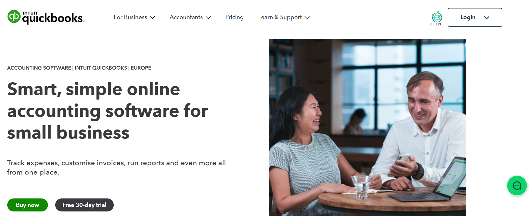 QuickBooks website Image: QuickBooks website