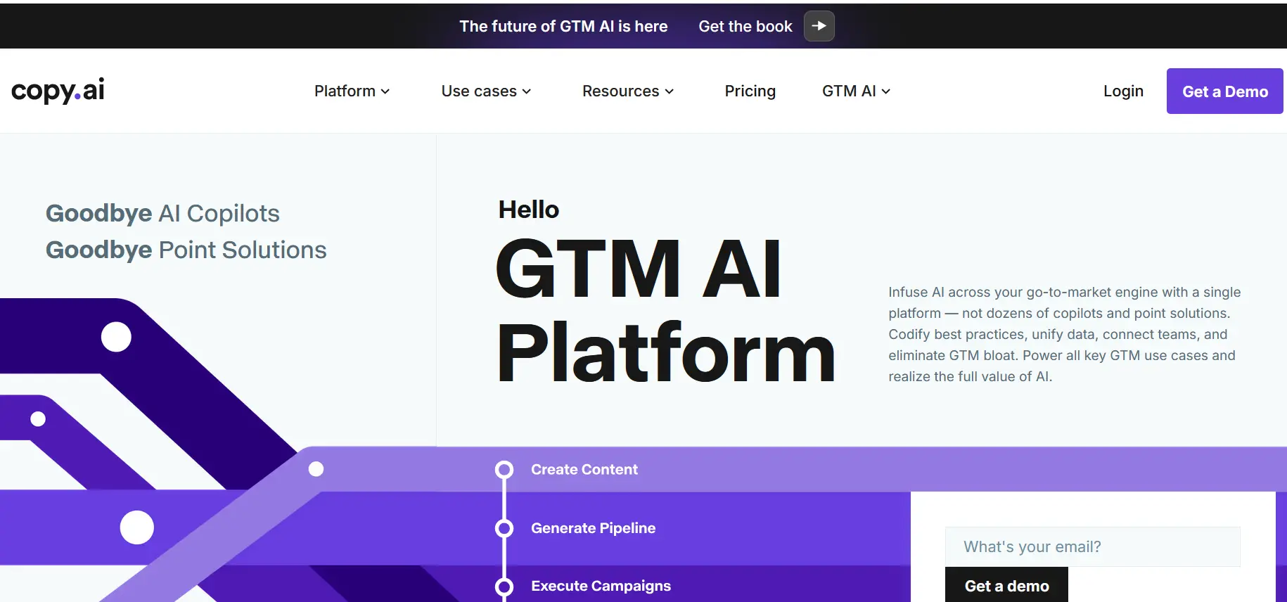 Screenshot of Copy.ai website Image: Screenshot of Copy.ai website