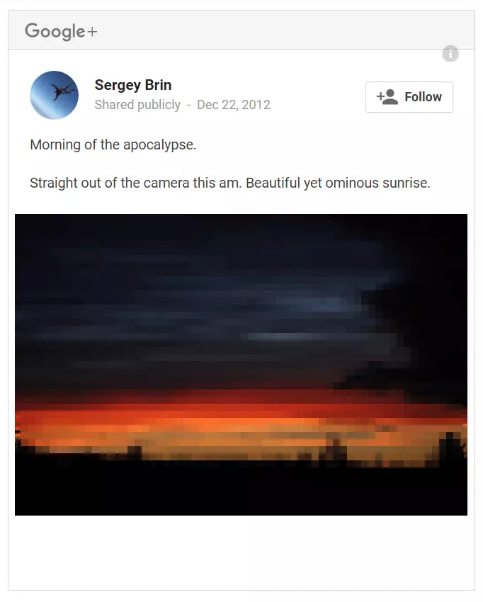 Image: The Embedded Posts plugin from Google+