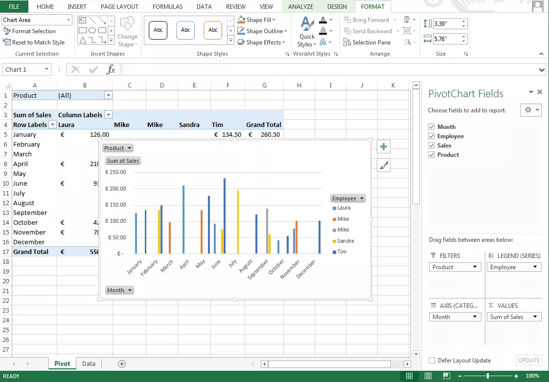 Image: Pivot Chart in Excel