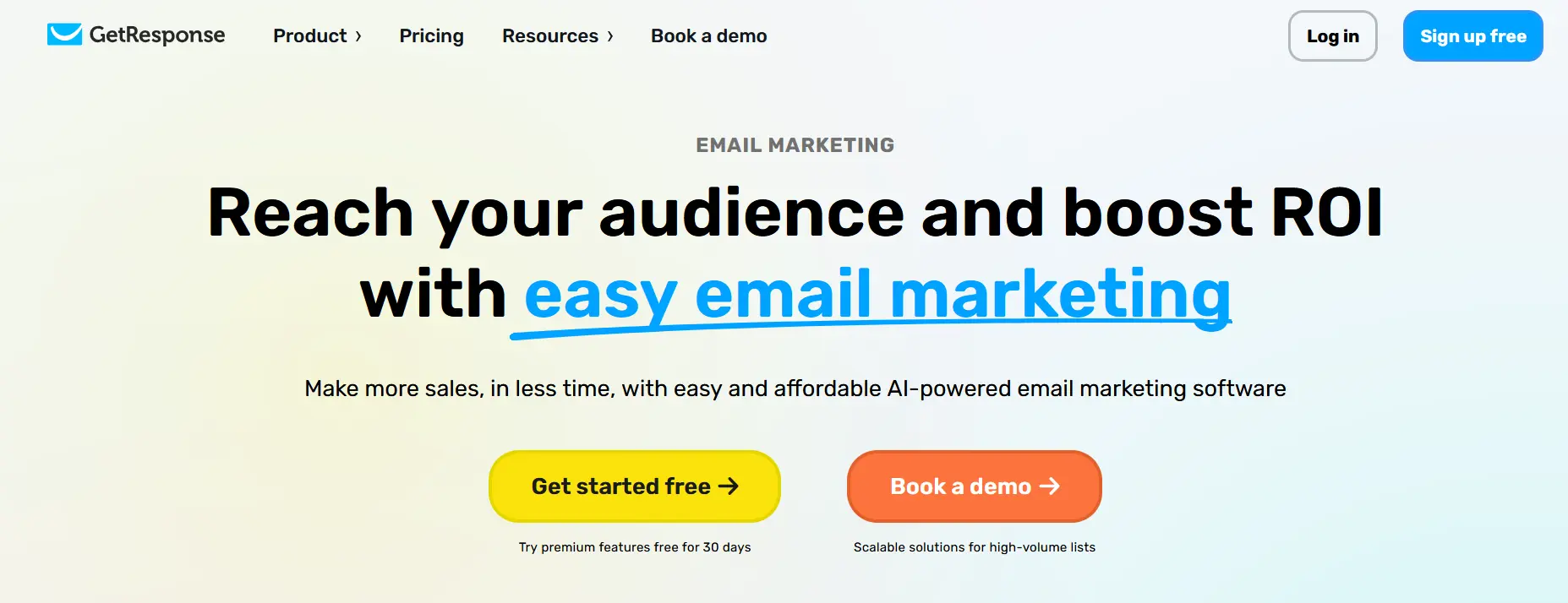 GetResponse website Image: GetResponse website