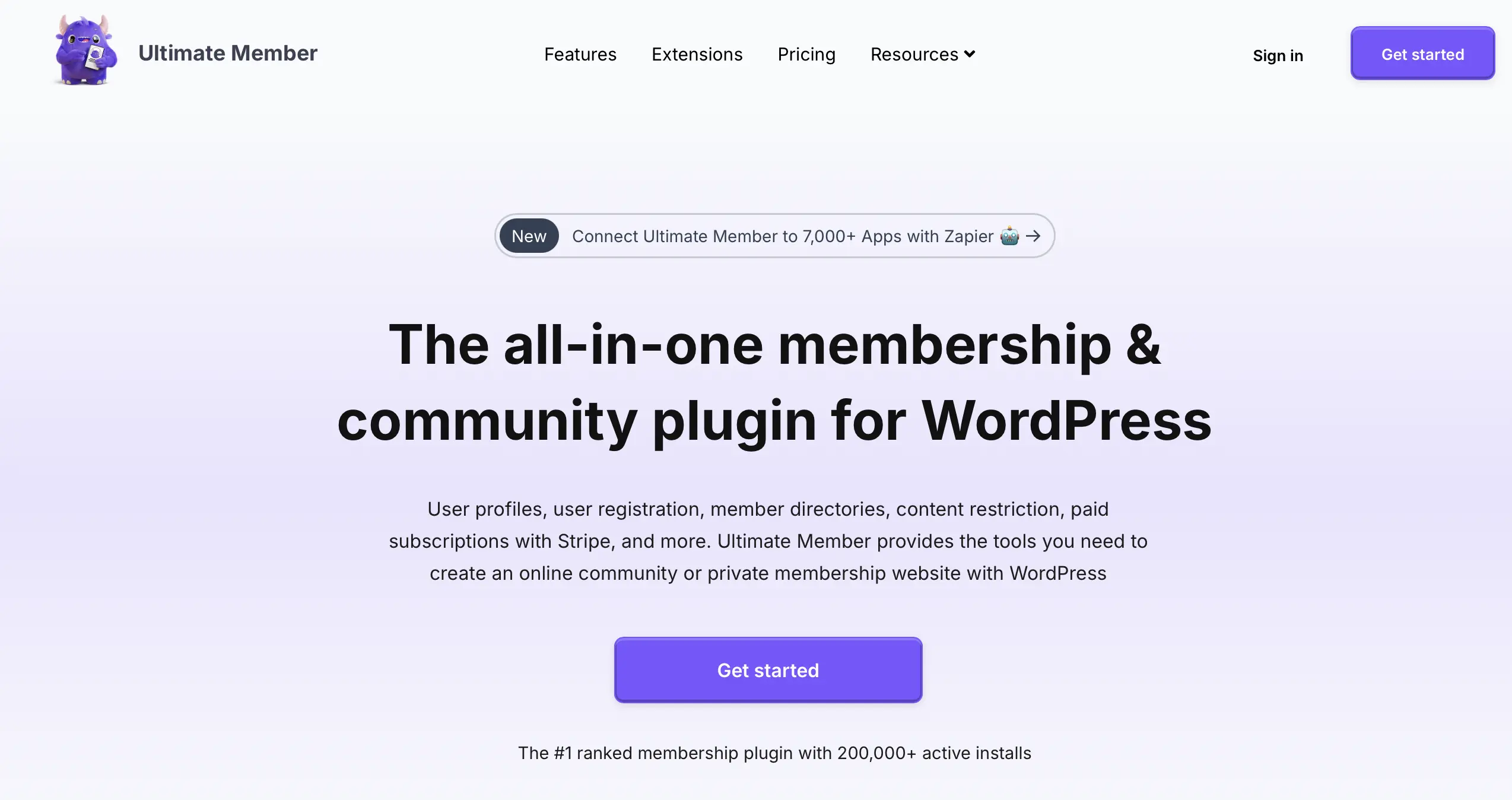 Image: Screenshot of the ultimatemember.com website