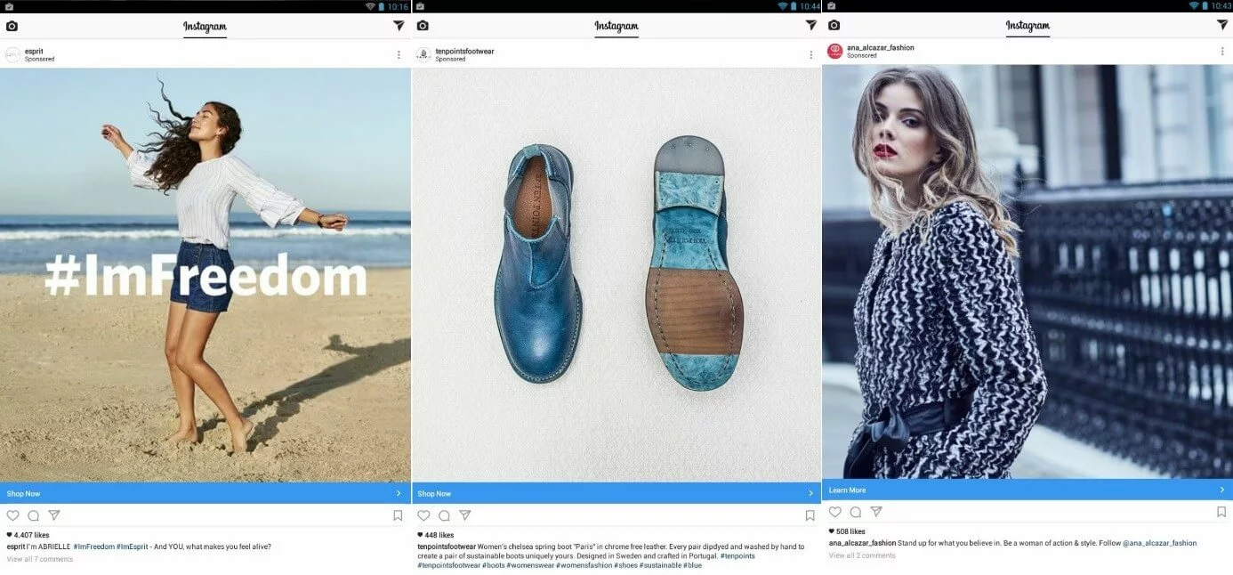 Image: Photo advert for fashion label, Esprit, footwear brand, Ten Points Footwear, fashion label, Ana Alcazar