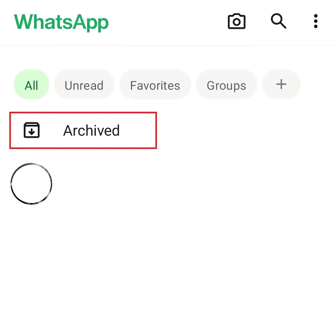 Android screenshot of the WhatsApp’s ‘Archived’ option Image: Android screenshot of the WhatsApp’s ‘Archived’ option