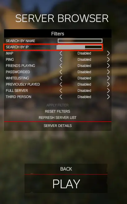 Screenshot of the DayZ Frostline server browser Image: Screenshot of the DayZ Frostline server browser