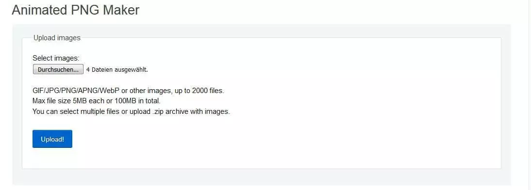 Animated PNG Maker on ezgif.com