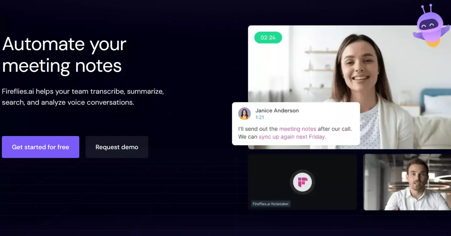 Fireflies: Website screenshot Image: Fireflies: Website screenshot