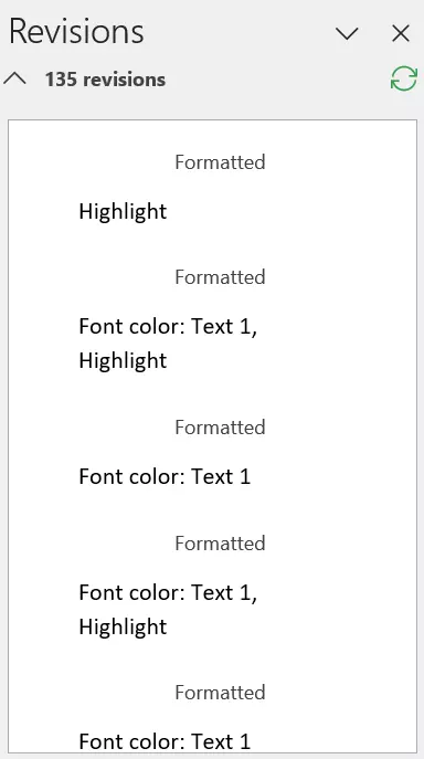 Word review changes Word review changes