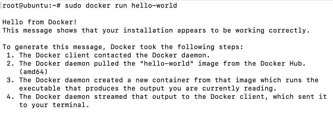 Image: Hello-world container on your Ollama server