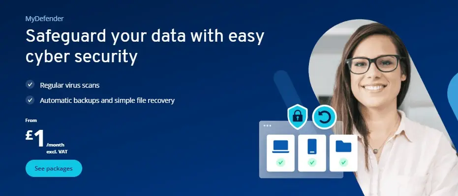 Image: Screenshot of the MyDefender website