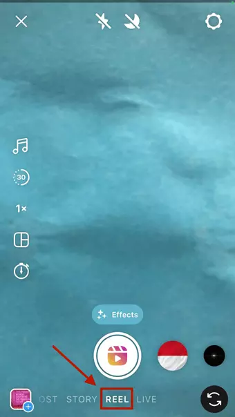 Image: Screenshot of Reel mode in Instagram