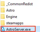 Screenshot of the AstroServer.exe file Image: Screenshot of the AstroServer.exe file