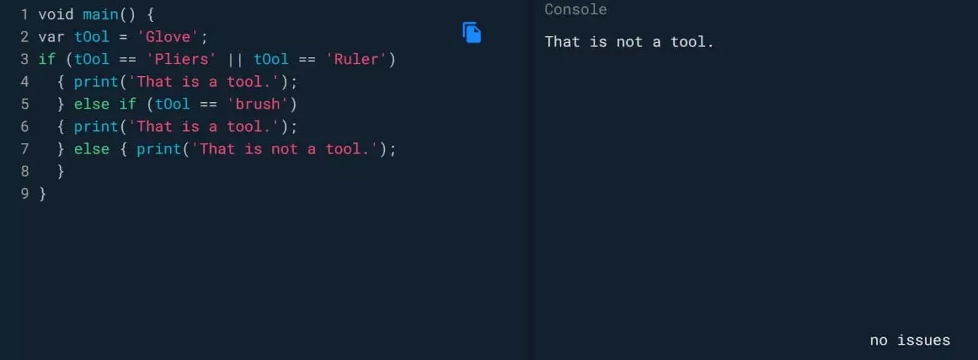 Image: Learning DART Programming: using conditions