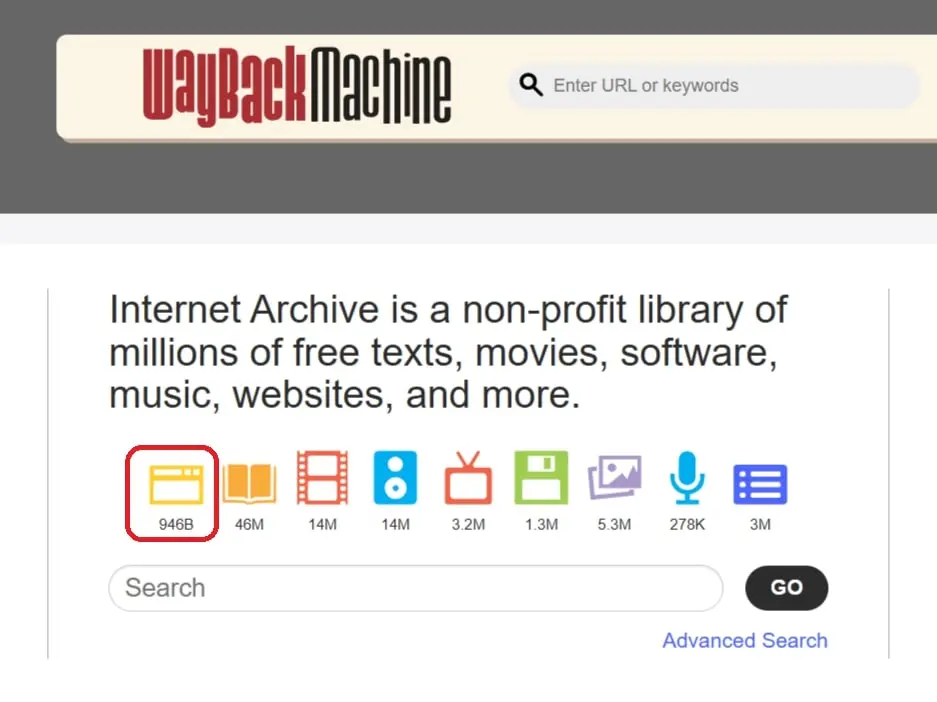 Image: Archive of the Wayback Machine