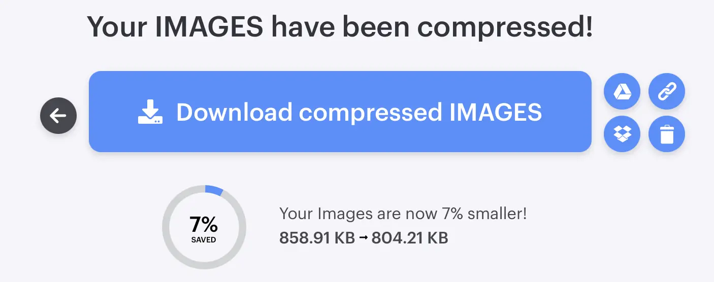 Image: Screenshot of image compression with iLoveIMG